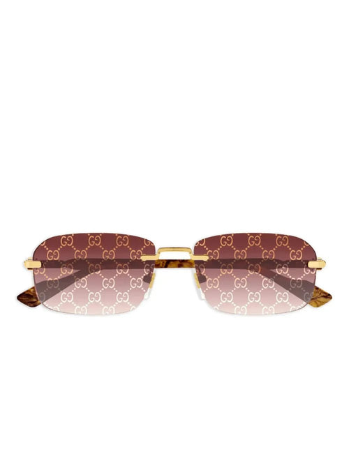 lunettes de soleil 'Brown' à monture rectangulaire - kleostreetwear