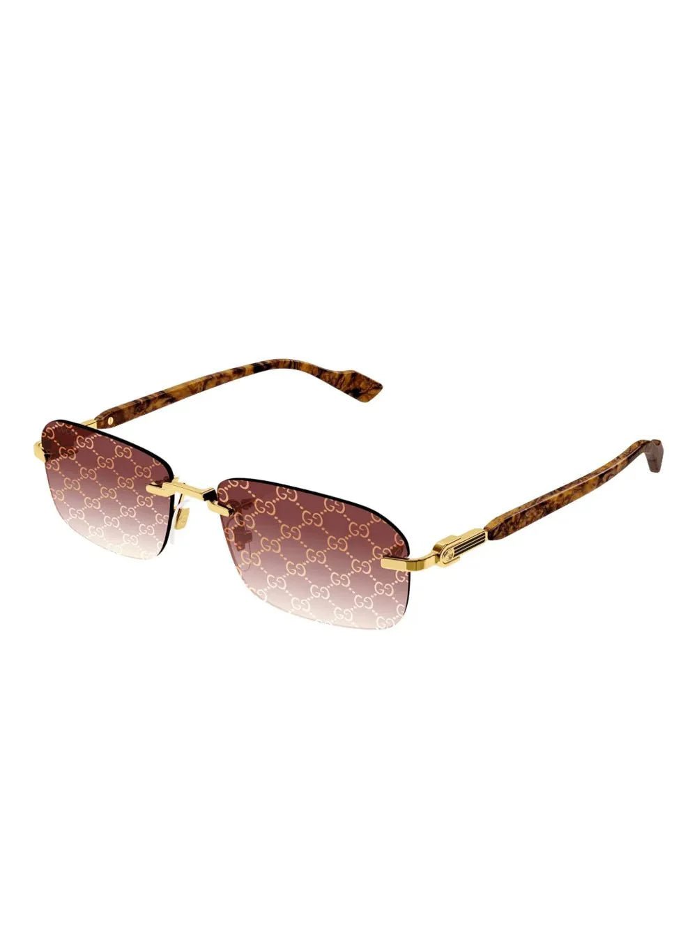 lunettes de soleil 'Brown' à monture rectangulaire - kleostreetwear