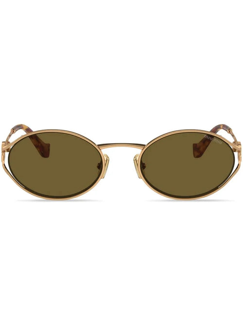 Miu Miu Eyewear lunettes de soleil à monture ovale - kleostreetwear