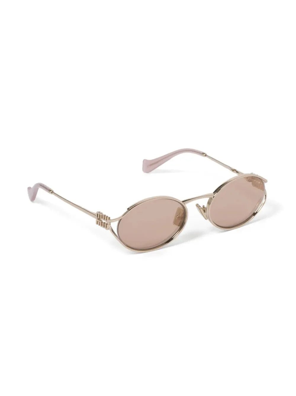 Miu Miu Eyewear lunettes de soleil CC à monture ovale - kleostreetwear