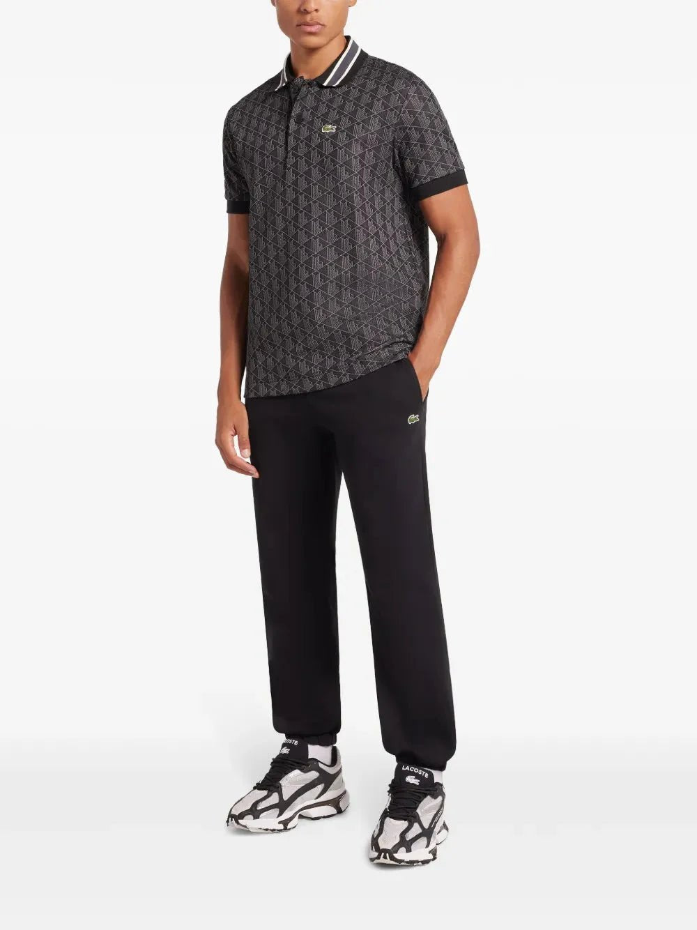 Monogram - jacquard polo shirt - kleostreetwear
