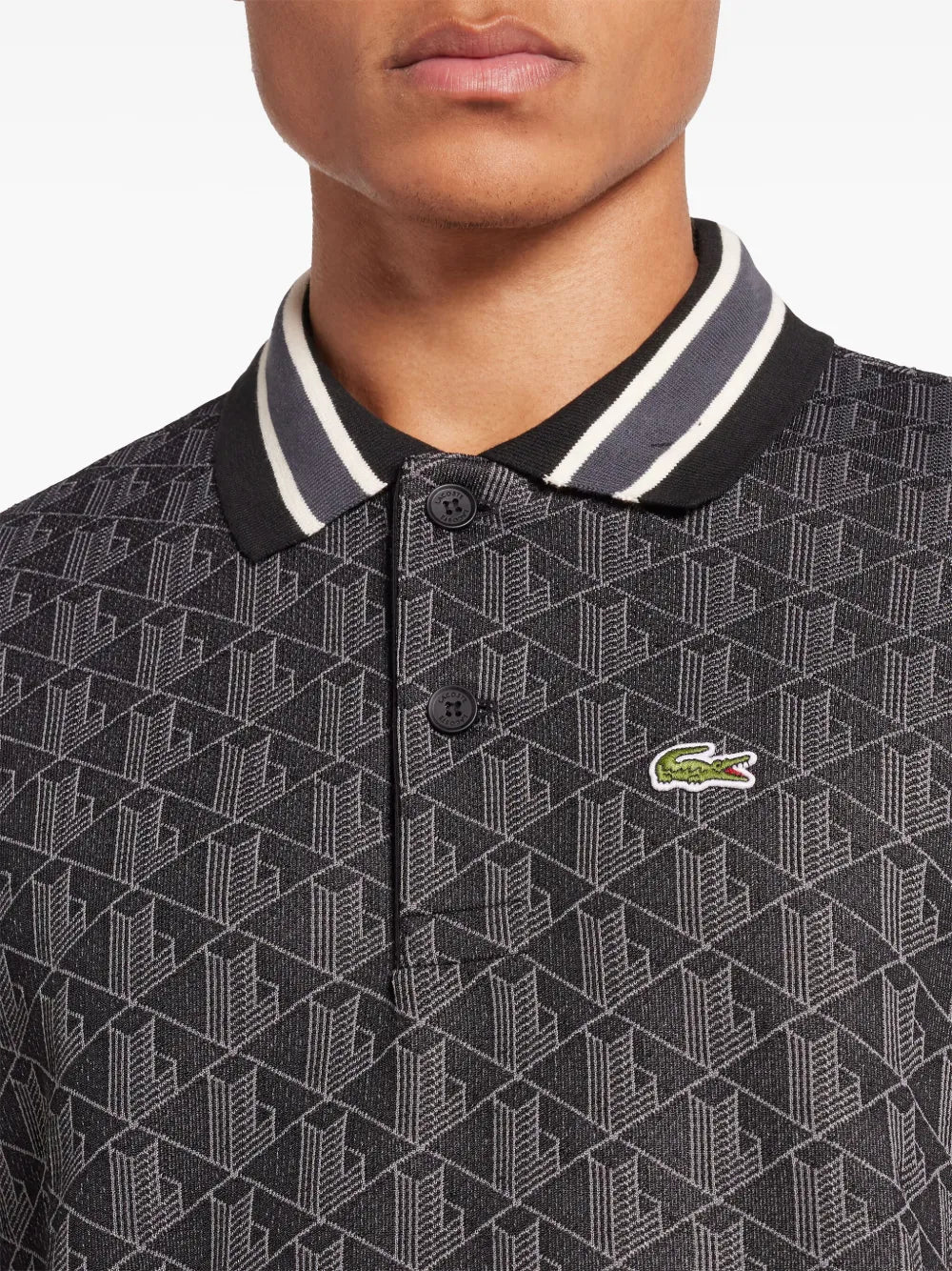 Monogram - jacquard polo shirt - kleostreetwear