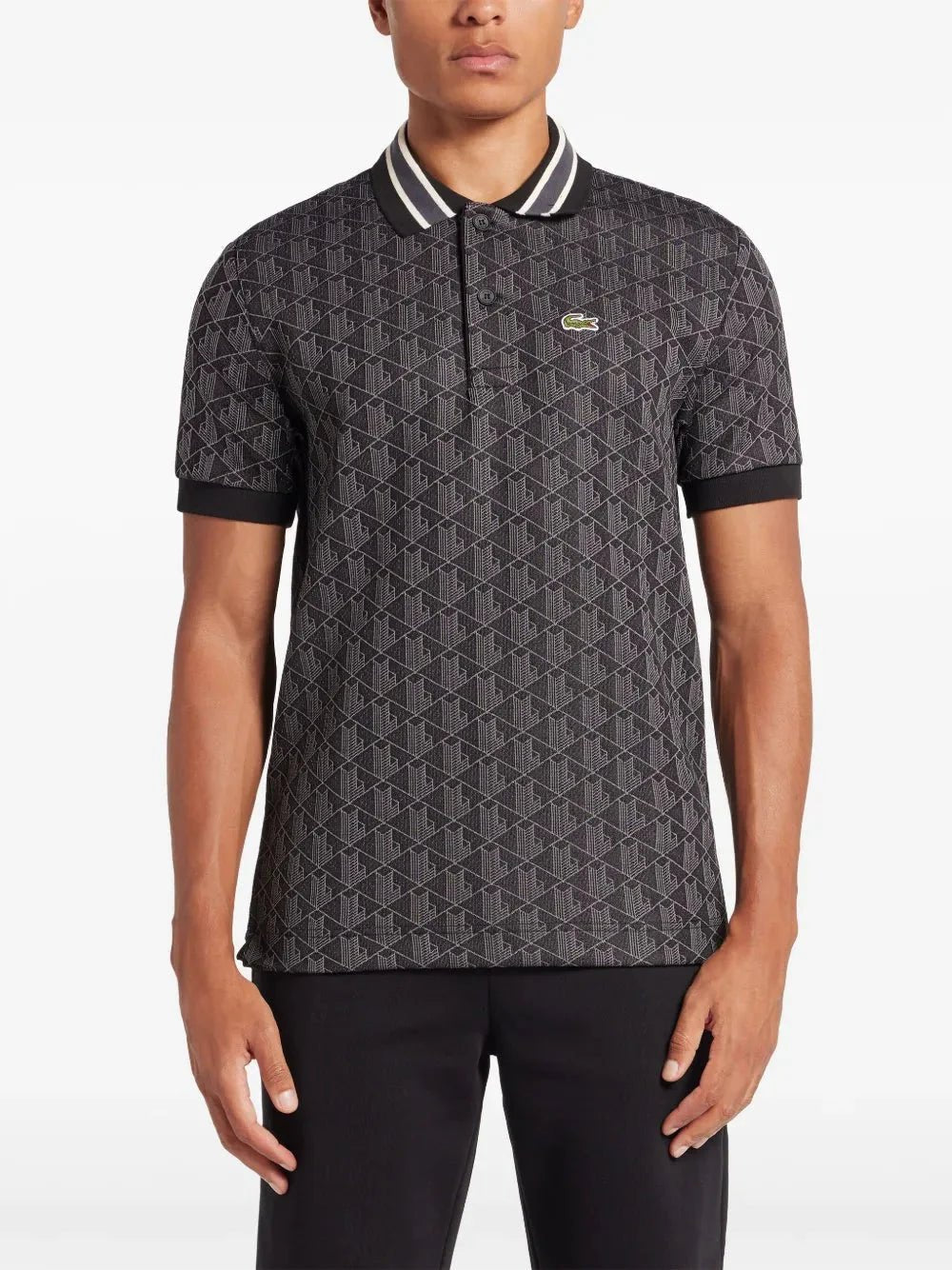 Monogram - jacquard polo shirt - kleostreetwear