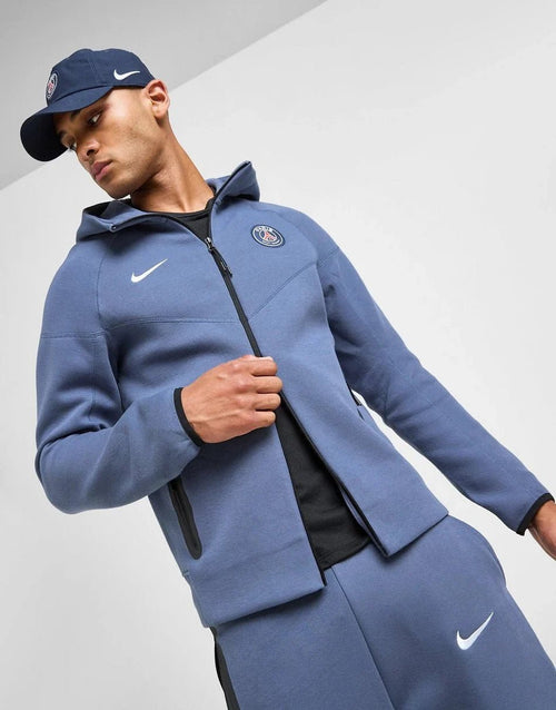 Nike Paris Saint Germain Tech Fleece Full Zip Hoodie - kleostreetwear