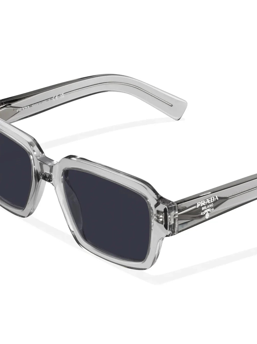 Prada Eyewear lunettes de soleil rectangulaires à logo - kleostreetwear
