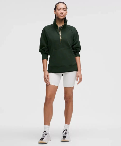 Sweat demi - zippé Scuba Oversized à col cheminée Long - kleostreetwear