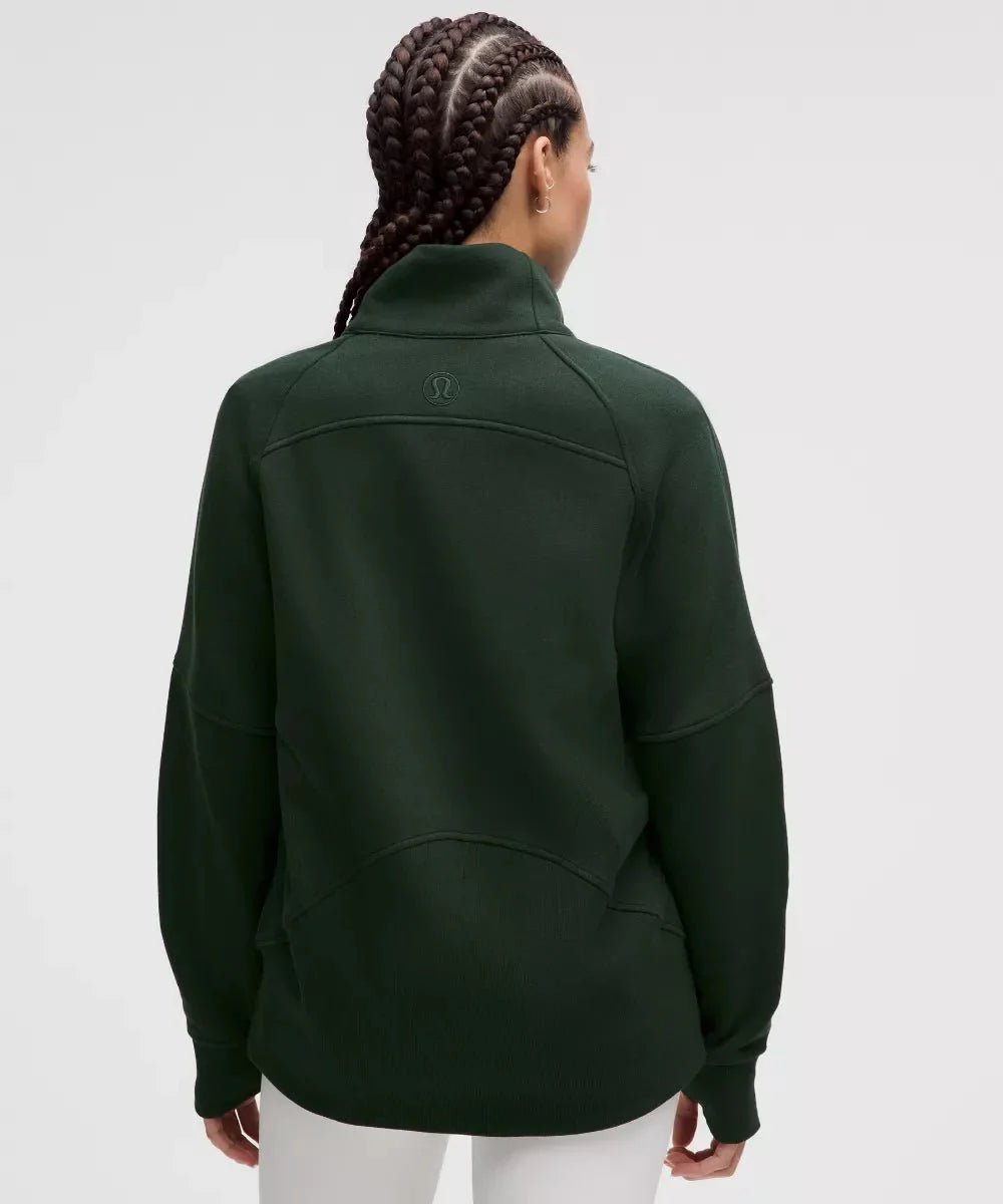 Sweat demi - zippé Scuba Oversized à col cheminée Long - kleostreetwear