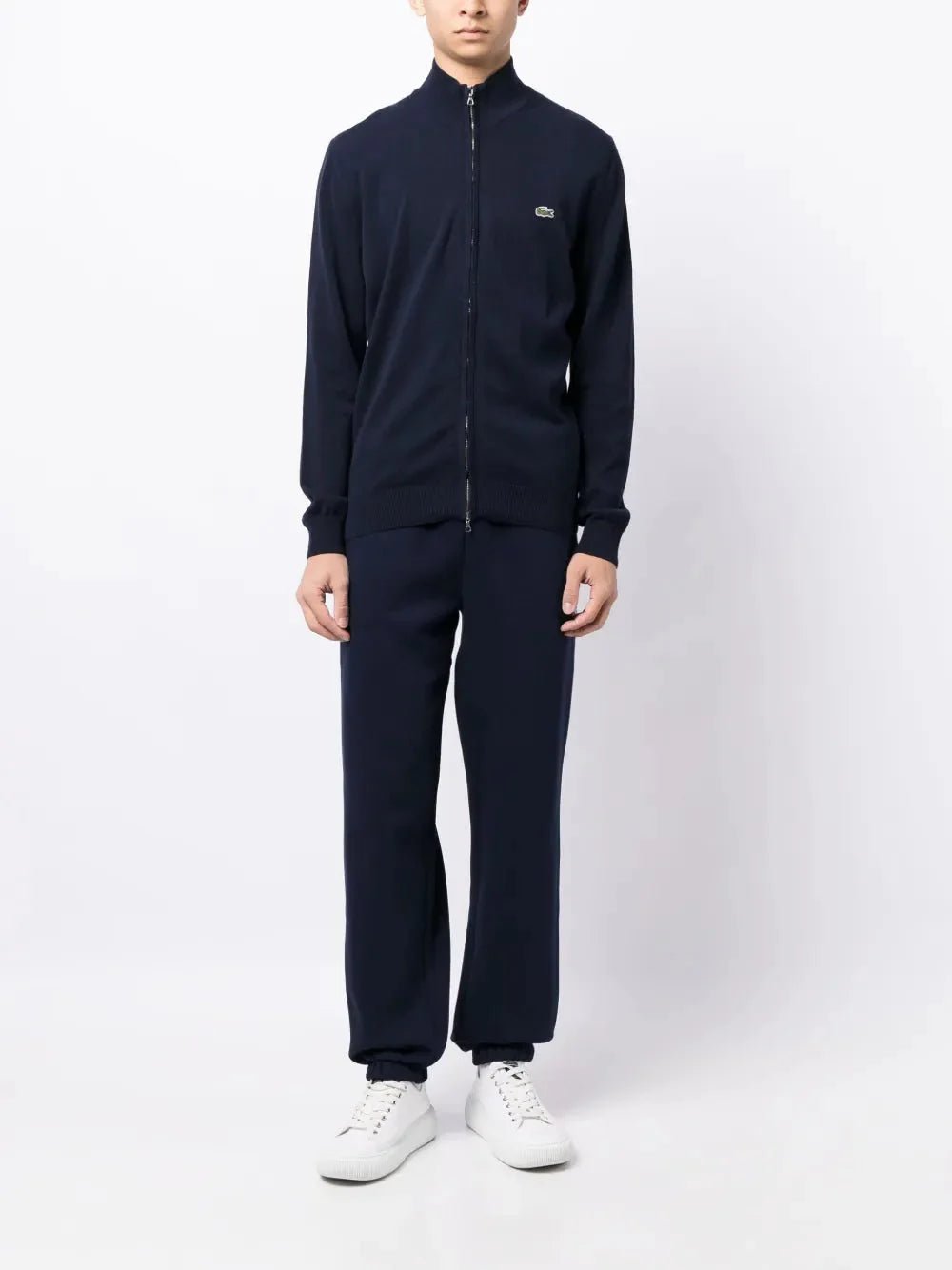 crocodile logo - patch fleece track pants - kleostreetwear