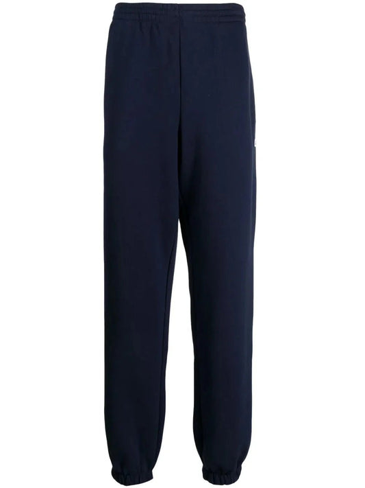 crocodile logo - patch fleece track pants - kleostreetwear