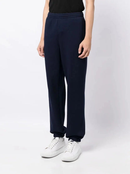 crocodile logo - patch fleece track pants - kleostreetwear