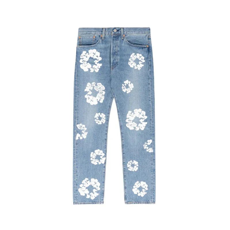 DENIM TEARS JEANS BLUE - kleostreetwear
