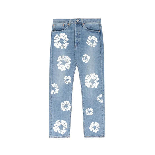 DENIM TEARS JEANS BLUE - kleostreetwear