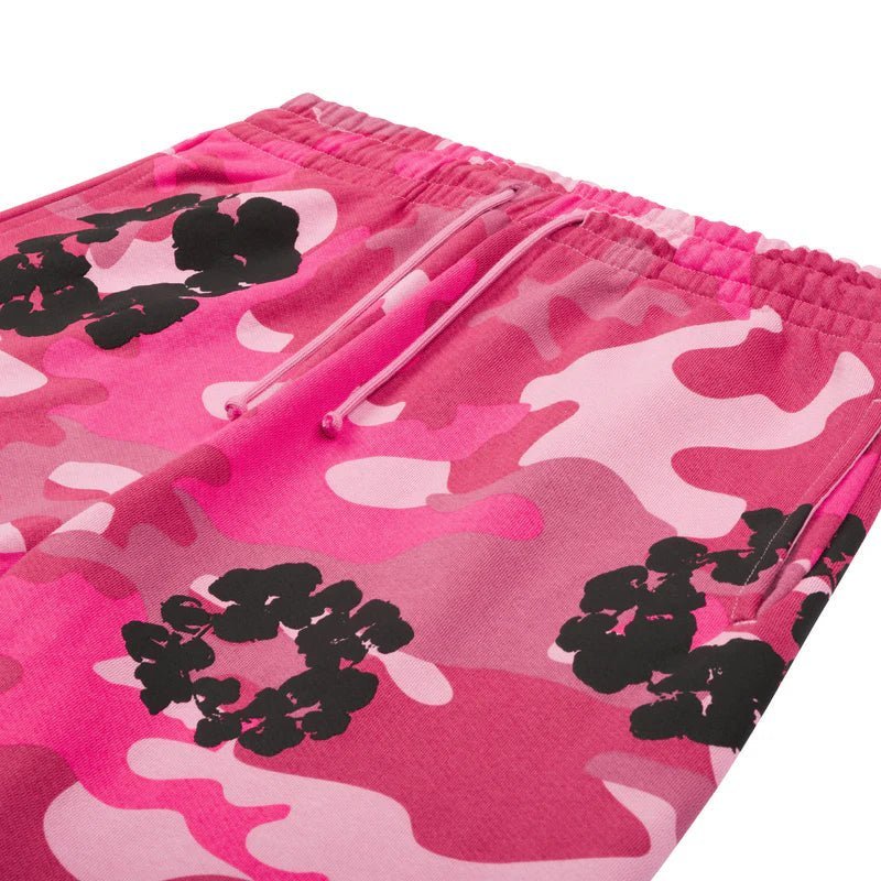 DENIM TEARS JOGGERS PINK CAMO COTTON WREATH - kleostreetwear