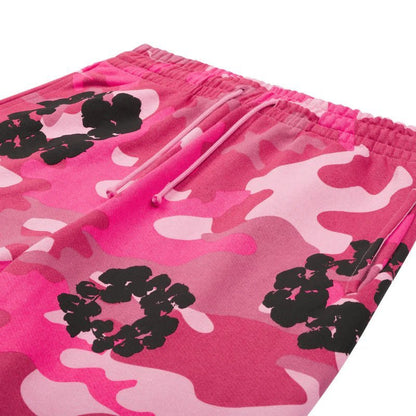 DENIM TEARS JOGGERS PINK CAMO COTTON WREATH - kleostreetwear