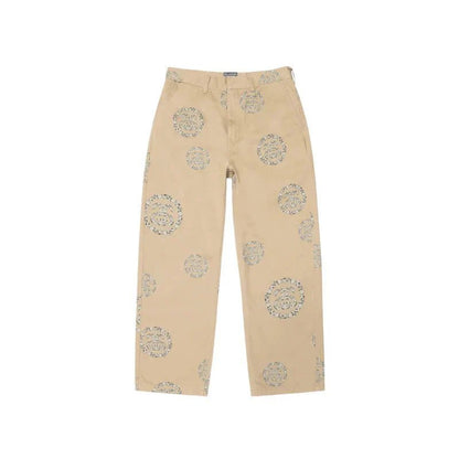 DENIM TEARS X STUSSY PANTS SS WREATH CHINO KHAK - kleostreetwear