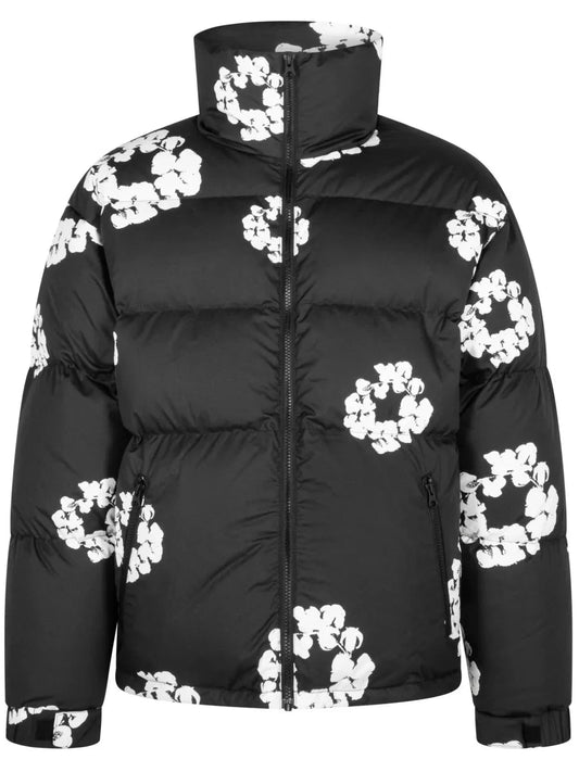 doudoune courte à fleurs - kleostreetwear