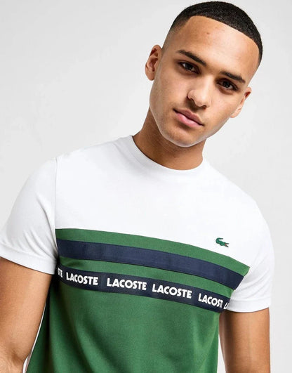 Lacoste T-shirt Colour Block Tape Homme - kleostreetwear