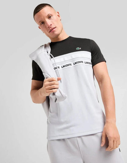 Lacoste T-shirt Colour Block Tape Homme - kleostreetwear