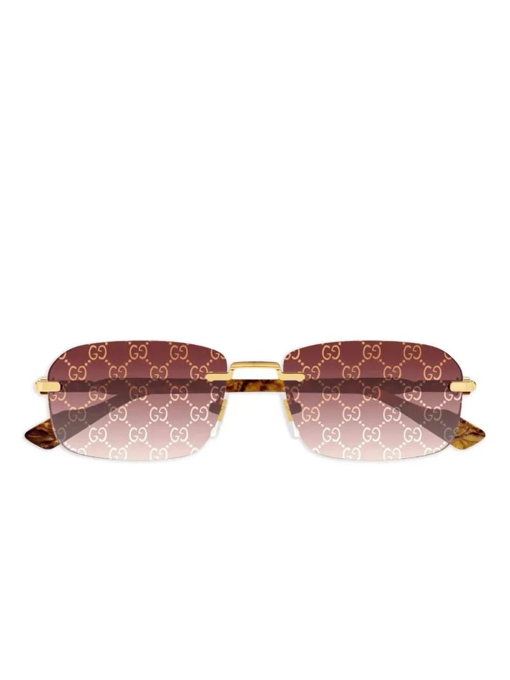 lunettes de soleil 'Brown' à monture rectangulaire - kleostreetwear