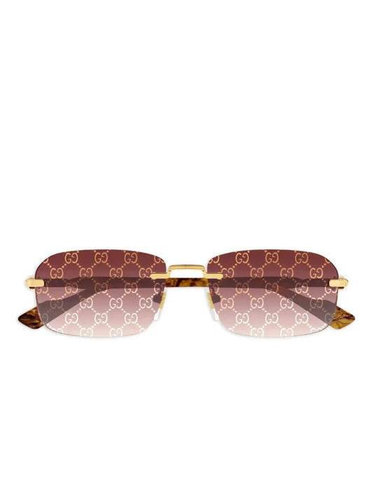 lunettes de soleil 'Brown' à monture rectangulaire - kleostreetwear