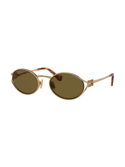 Miu Miu Eyewear lunettes de soleil à monture ovale - kleostreetwear