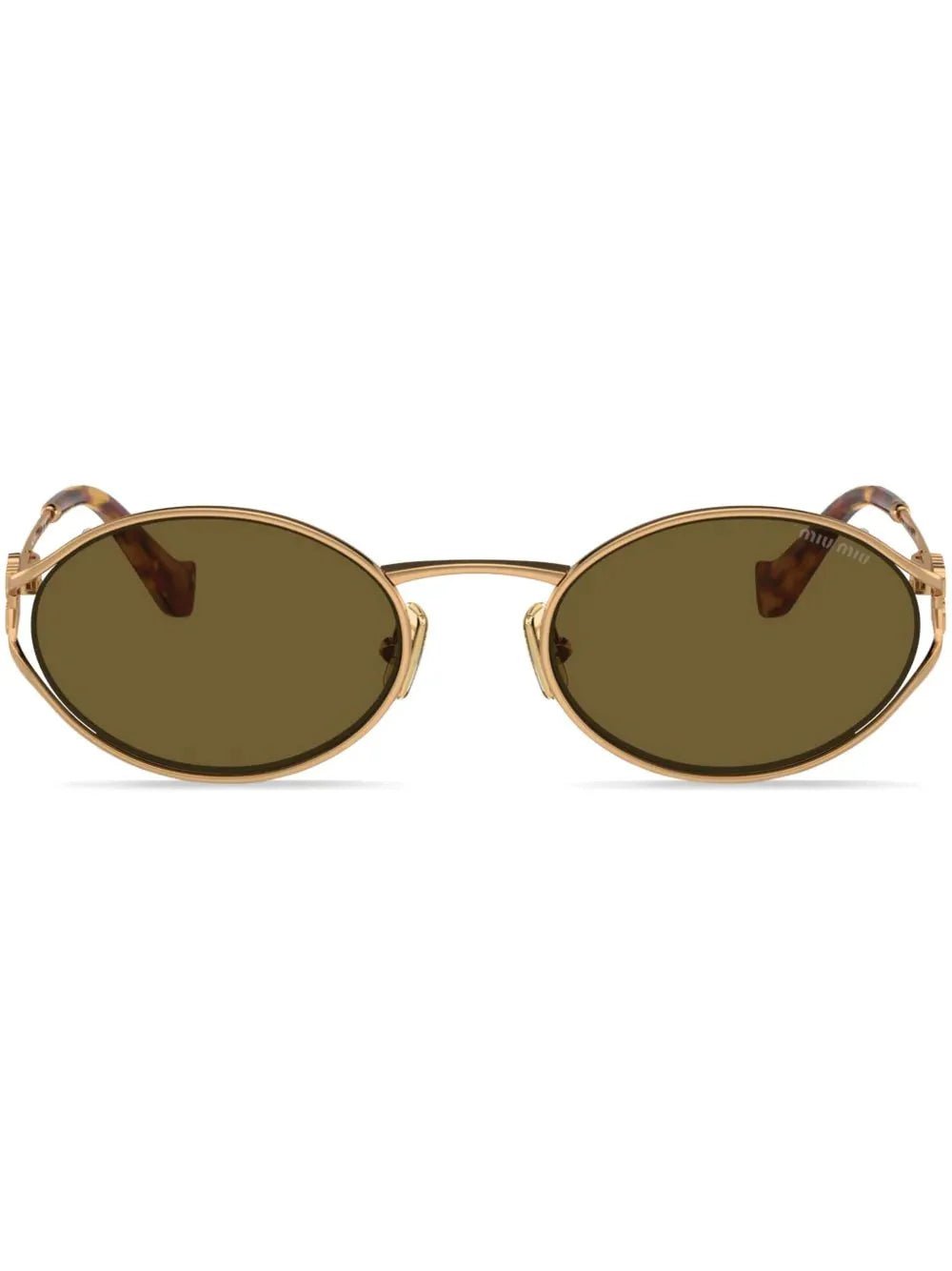 Miu Miu Eyewear lunettes de soleil à monture ovale - kleostreetwear