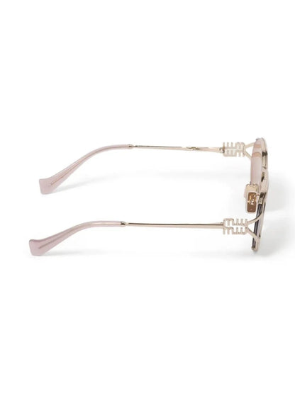 Miu Miu Eyewear lunettes de soleil CC à monture ovale - kleostreetwear