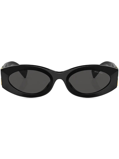 Miu Miu Eyewear lunettes de soleil ovales Glimpse - kleostreetwear