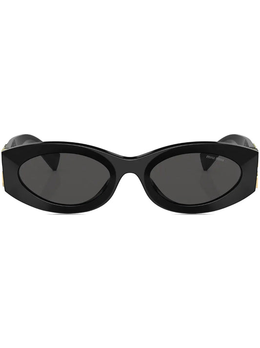 Miu Miu Eyewear lunettes de soleil ovales Glimpse - kleostreetwear