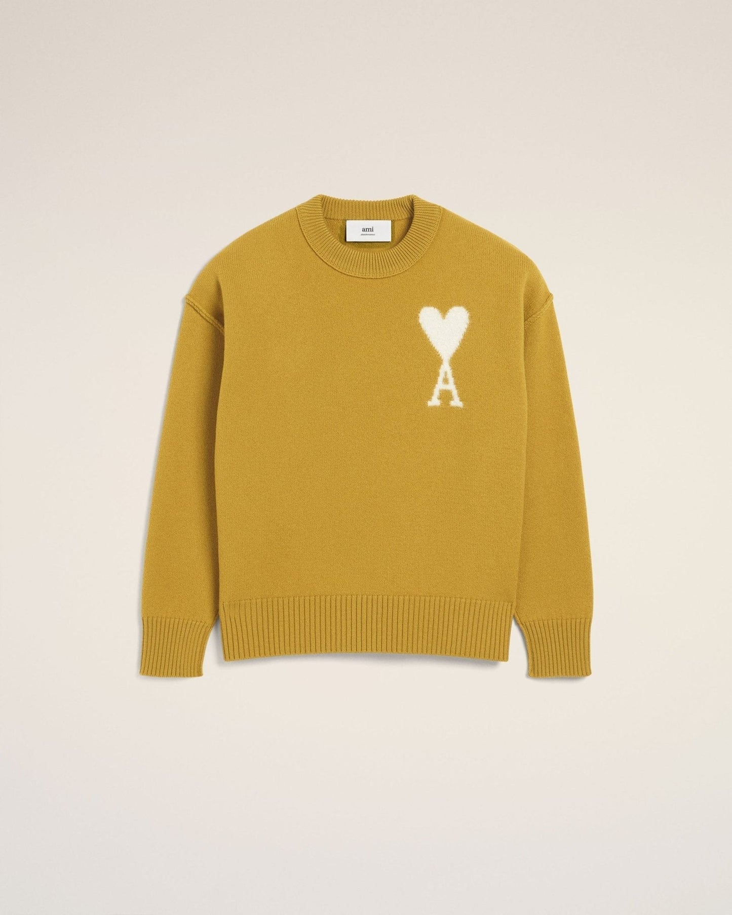MUSTARD WOOL AMI SWEATER - kleostreetwear