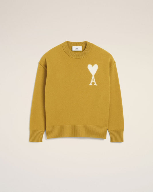 MUSTARD WOOL AMI SWEATER - kleostreetwear