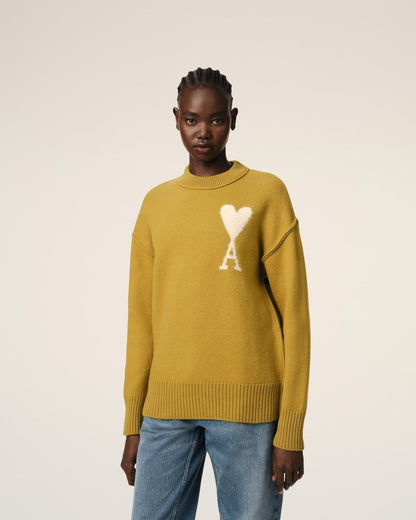 MUSTARD WOOL AMI SWEATER - kleostreetwear