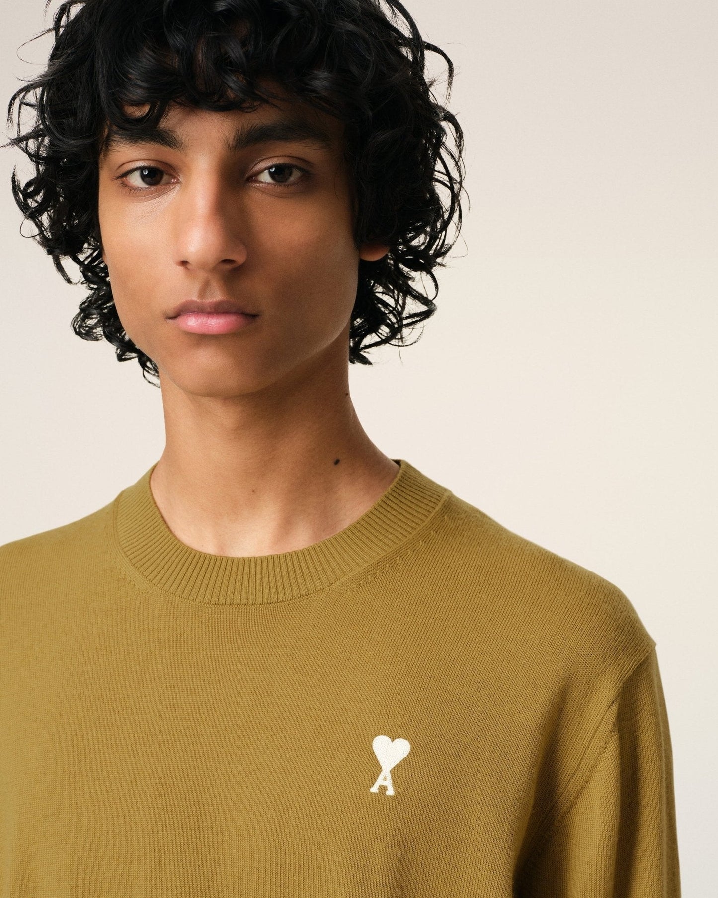 MUSTARD WOOL CREW NECK SWEATER - kleostreetwear