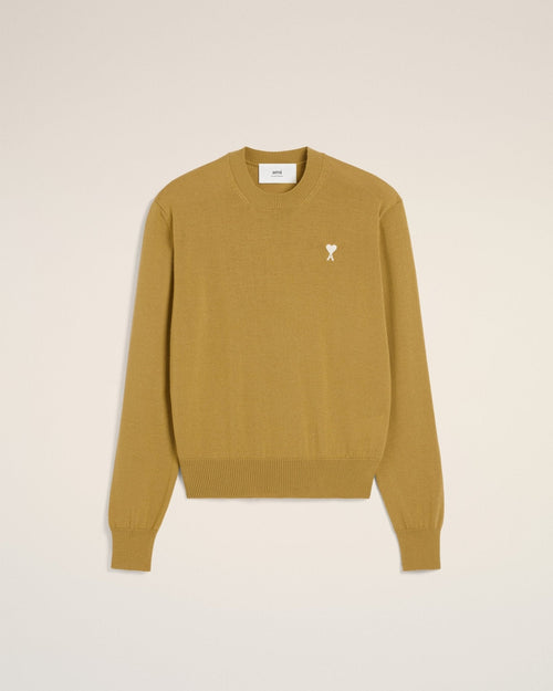 MUSTARD WOOL CREW NECK SWEATER - kleostreetwear