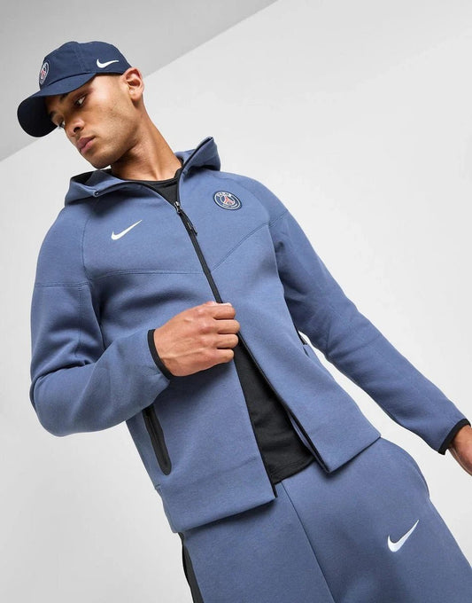 Nike Paris Saint Germain Tech Fleece Full Zip Hoodie - kleostreetwear