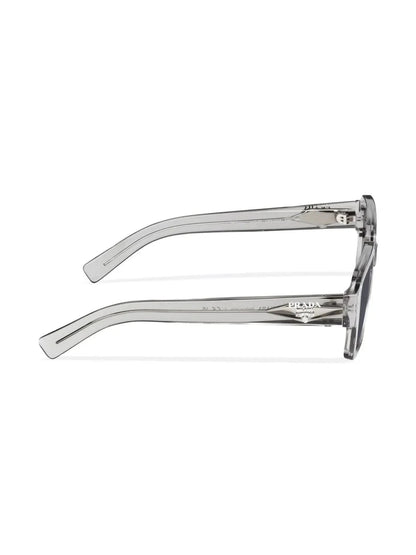 Prada Eyewear lunettes de soleil rectangulaires à logo - kleostreetwear