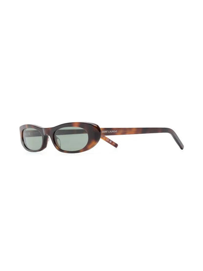 Saint Laurent Eyewear lunettes de soleil SL557 à effet écailles de tortue - kleostreetwear