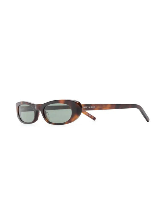 Saint Laurent Eyewear lunettes de soleil SL557 à effet écailles de tortue - kleostreetwear