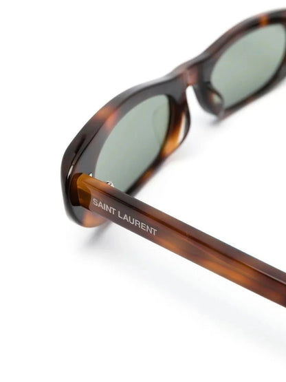 Saint Laurent Eyewear lunettes de soleil SL557 à effet écailles de tortue - kleostreetwear