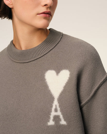 TAUPE WOOL AMI SWEATER - kleostreetwear